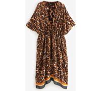 Next Animal Tie Front Maxi Length 100% Cotton Kimono