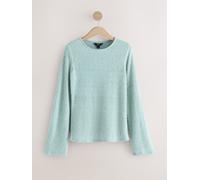 Next Aqua Blue Fluffy Long Sleeve Crew Neck Jumper