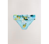 Next Aqua Blue/Lime Green Floral Roll Top Bikini Bottoms