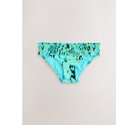 Next Aqua Blue Shirred High Leg Bikini Bottoms