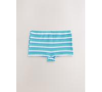 Next Aqua Blue/White Crinkle Stripe Shorts Bikini Bottoms