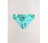 Next Aqua Green/Lime Animal Roll Top Bikini Bottoms