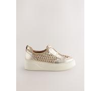 next Ballerines compensées en cuir tressé Forever Comfort doré EU 39 (UK 6)
