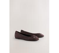 next Ballerines en cuir à bout rond Brun EU 39 (UK 6)