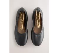 Next Black Forever Comfort Soft Round Toe Ankle Charm Ballerinas Black EU 37 (UK 4)