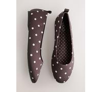 Next Ballerines Forever Comfort à bout rond Marron chocolat à pois EU 37 (UK 4)