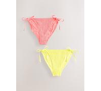 Next Bas de bikini froncé à nouer sur les côtés 2 Pack jaune FR 40 (EU 38)