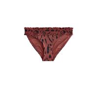 Next Tan Brown Animal Shirred High Leg Bikini Bottoms