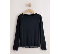 next Base Layer Lace Trim Long Sleeve Thermal Noir FR 50 (EU 48)