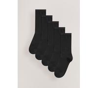 NEXT Femme Lot de cinq paires de chaussettes basiques Noir one size