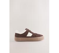 Next Baskets à lacets en cuir Forever Comfort à rayures latérales épaisses Brun EU 36 (UK 3.5)