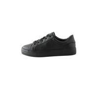 Next Black Signature Premium Leather Lace-Up Trainers