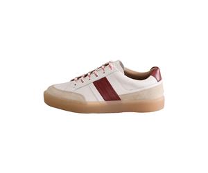 Next Baskets basses 'Signature Premium' bordeaux / blanc cassé, Taille 43