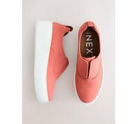 next Baskets compensées épaisses en cuir Signature à enfiler Rose EU 41 (UK 7)