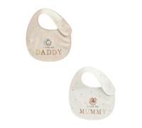 Next Bavette 'I Love My Mummy/Daddy' beige / marron / noir / blanc cassé, Taille One Size