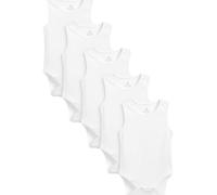 NEXT Bébé Body débardeur pour bébé 100% coton, lot de 5 Blanc Newborn-1 Mois