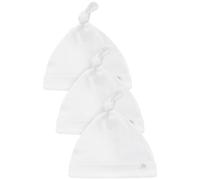NEXT Bébé Bonnet bébé 100% Coton noué sur Le Haut, Lot de 3 Blanc 3 Mois