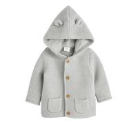 NEXT Bébé Cardigan à Capuche en Maille pour bébé Gris 3 Mois-6 Mois