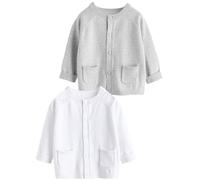 NEXT Bébé Cardigan bébé en Maille Gris et Blanc, Lot de 2 Grey/White 6 Mois-9 Mois