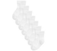 NEXT Bébé Chaussettes bébé côtelées, 7 paires Blanc 3 Mois