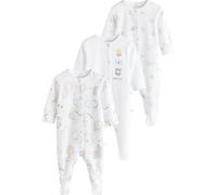 NEXT Bébé Dors-Bien à Motif Animal 100% Coton pour bébé, Lot de 3 Blanc 3 Mois