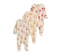 NEXT Bébé Dors-Bien de Noël à Boutons-Pression bébé, Lot de 3 Écru 9 Mois