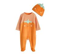 NEXT Bébé Dors-Bien habillé Citrouille Halloween en Velours bébé Orange 3 Mois