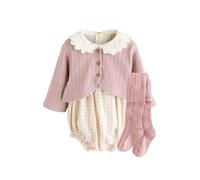 NEXT Bébé fille Barboteuse bouffante, body à manches longues, cardigan