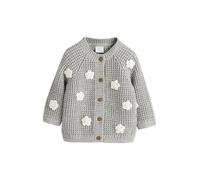NEXT Bébé Fille Cardigan en Maille bébé Grey Crochet Flowers 3 Mois