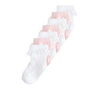 NEXT Bébé fille Chaussettes bébé en dentelle, 7 paires Rose/blanc 3 Mois