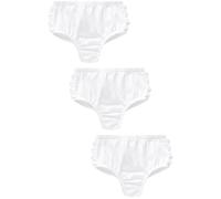 Next Bébé Fille Culotte pour bébé 100% Coton, Lot de 3 Blanc 6 Mois