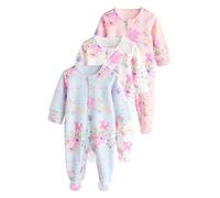 NEXT Bébé fille Dors-bien à fleurs 100% coton pour bébé, lot de 3 Rose 9 Mois