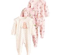 NEXT Bébé Fille Dors-Bien à Zip Double Sens bébé, Lot de 3 Rose 6 Mois