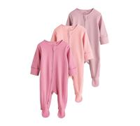NEXT Bébé Fille Dors-Bien à Zip Double Sens bébé, Lot de 3 Rose 9 Mois