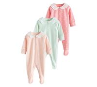 NEXT Bébé Fille Dors-Bien bébé avec col 100% Coton, Lot de 3 Rose 6 Mois