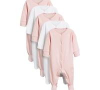 NEXT Bébé Fille Dors-Bien pour bébé 100% Coton, Lot de 5 Rose/Blanc 3 Mois-6 Mois