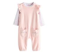 NEXT Bébé fille Ensemble salopette et body à manches longues pour bébé Rose 6 Mois