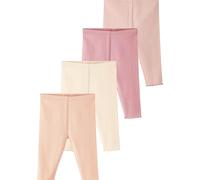 NEXT Bébé Fille Legging bébé, Lot de 4 Pink Ribbed 3 Mois