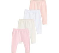 Next Bébé Fille Legging bébé, Lot de 4 White/Pink 12 Mois