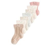 Next Bébé fille Lot de 7 paires de chaussettes torsadées bébé Pink Cosmetic 6 Mois