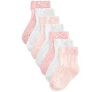Next Bébé fille Lot de 7 paires de chaussettes torsadées bébé Rose 6 Mois