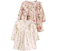 NEXT Bébé Fille Robe en Jersey bébé, Lot de 2 Pink Floral/Cream Ditsy 18 Mois-24 Mois