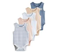 NEXT Bébé garçon Body débardeur bébé 100% coton, lot de 5 Minerals 6 Mois