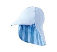 Next Bébé garçon Chapeau de Bain protège-Nuque bébé 100% Coton Rayures Bleues 6 Mois