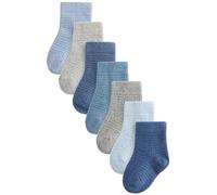 Next Bébé garçon Chaussettes bébé, 7 paires Bleu/Gris 18 Mois