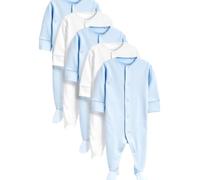 NEXT Bébé garçon Dors-bien 100% coton pour bébé, lot de 5 Bleu/blanc 6 Mois-9 Mois