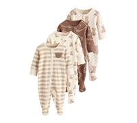 NEXT Bébé garçon Dors-Bien bébé à Zip Double Sens et imprimé Ours, Lot de 4 Marron 12 Mois