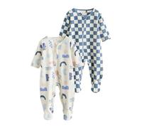 NEXT Bébé garçon Dors-Bien en Micro-Polaire avec Fermeture zippée Double-Sens, Lot de 2 Bleu 3 Mois-6 Mois
