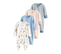 NEXT Bébé garçon Dors-Bien sans Pieds avec Zip Double-Sens, Lot de 4 Bleu 18 Mois