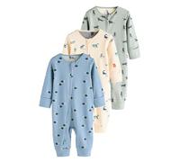 NEXT Bébé garçon Dors-Bien zippés imprimés bébé, Lot de 3 Bleu Sarcelle 3 Mois